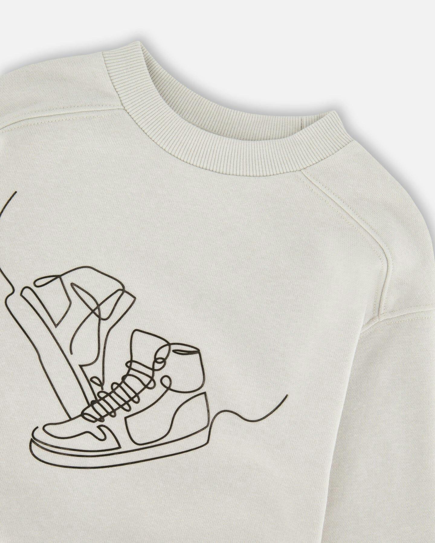 French Terry Sweatshirt Pale Grey