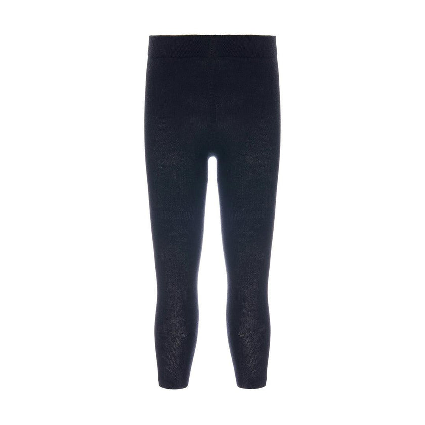 Black Plain Cotton Tights