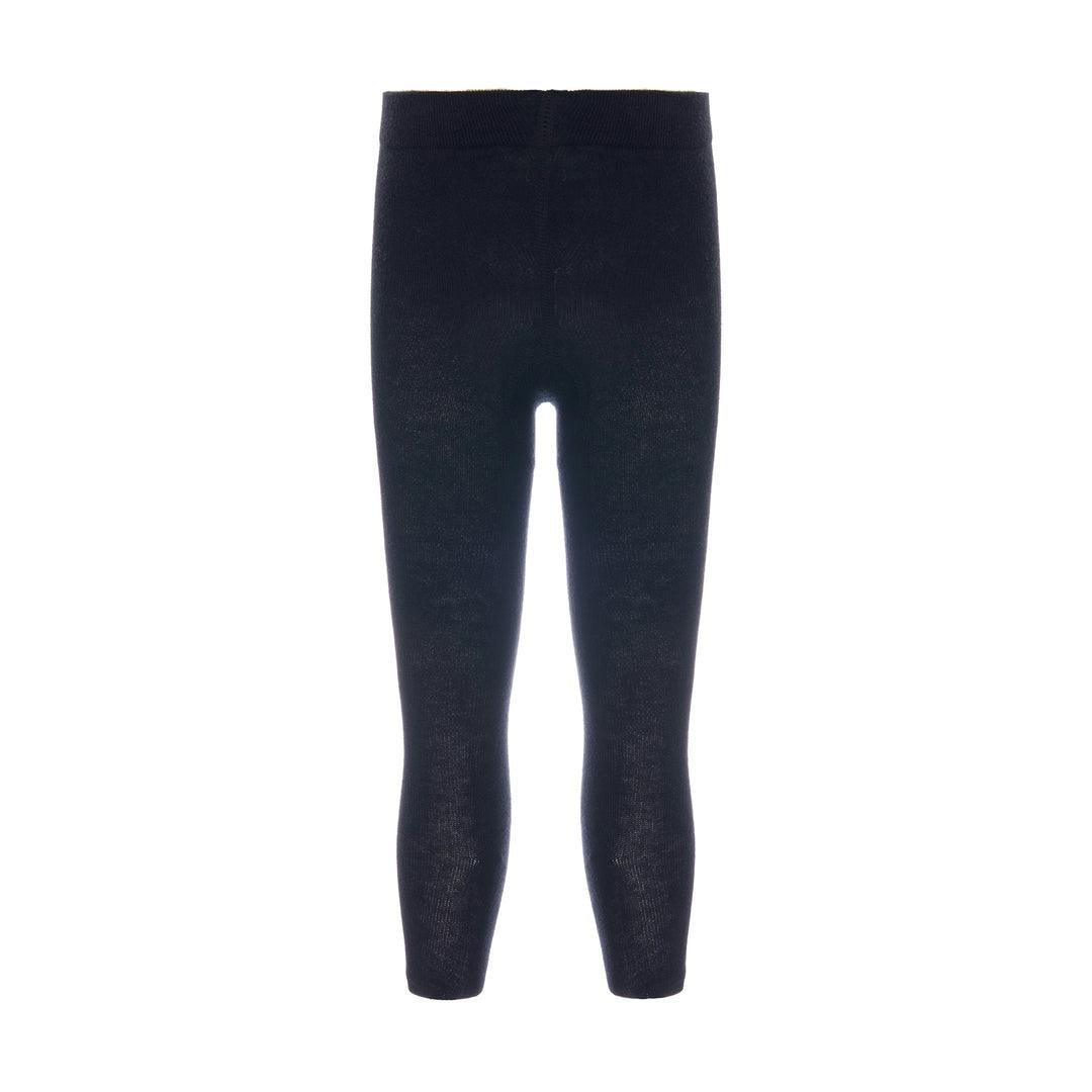 Black Plain Cotton Tights