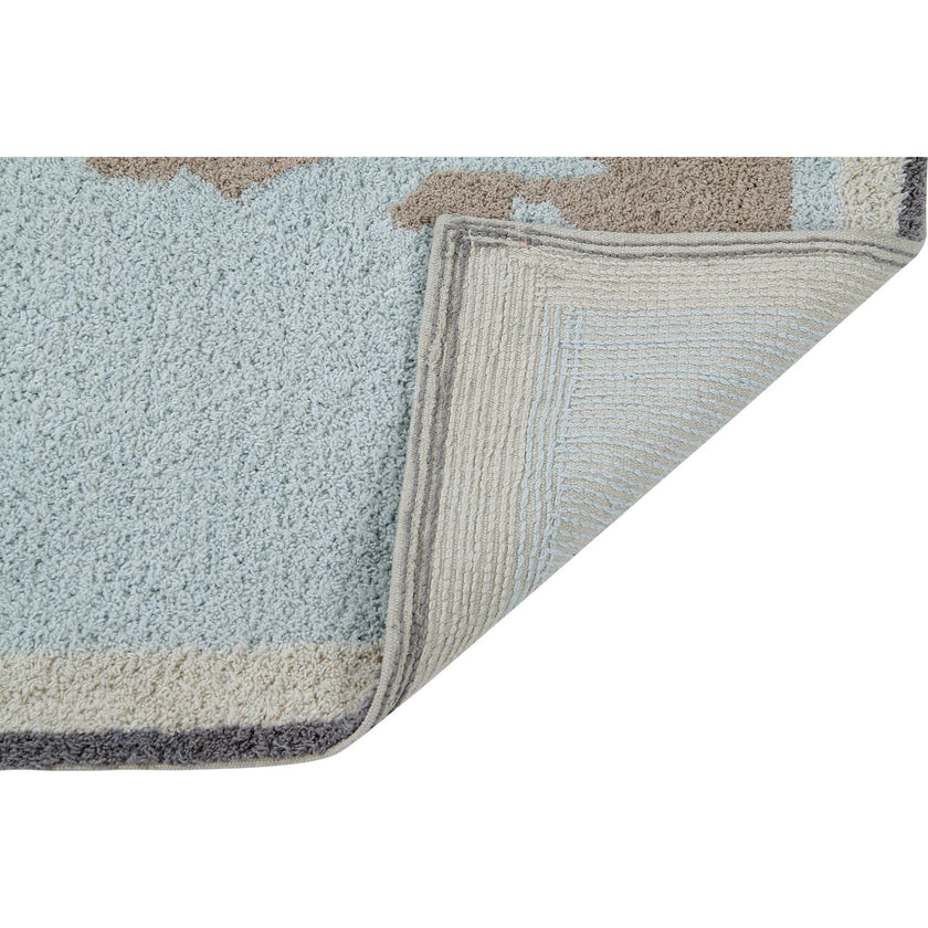 Vintage Map Washable Rug