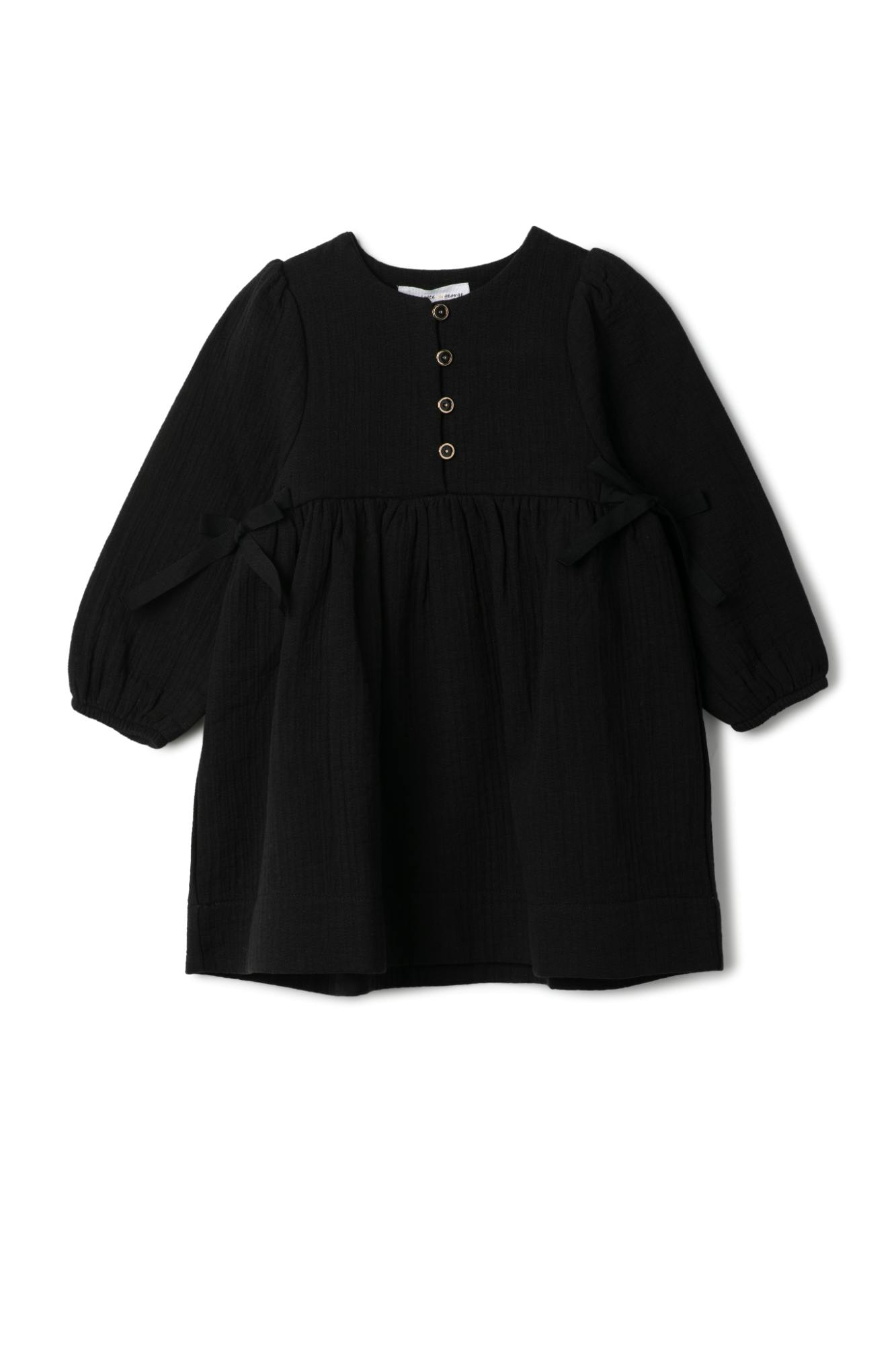 Woven Ribbon Button Front Dress