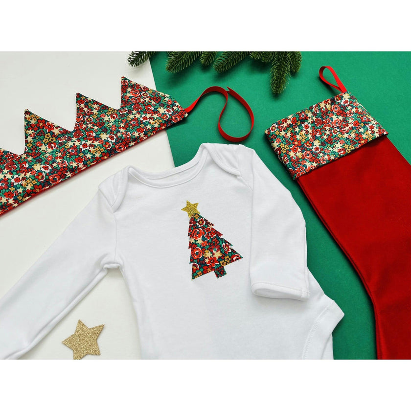 My Little Shop UK X Maisonette Exclusive Liberty Of London Baby'S First Christmas Gift Set, Red