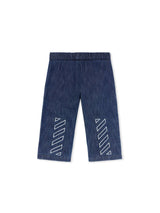 Indigo Type Logo Denim Logo Pants