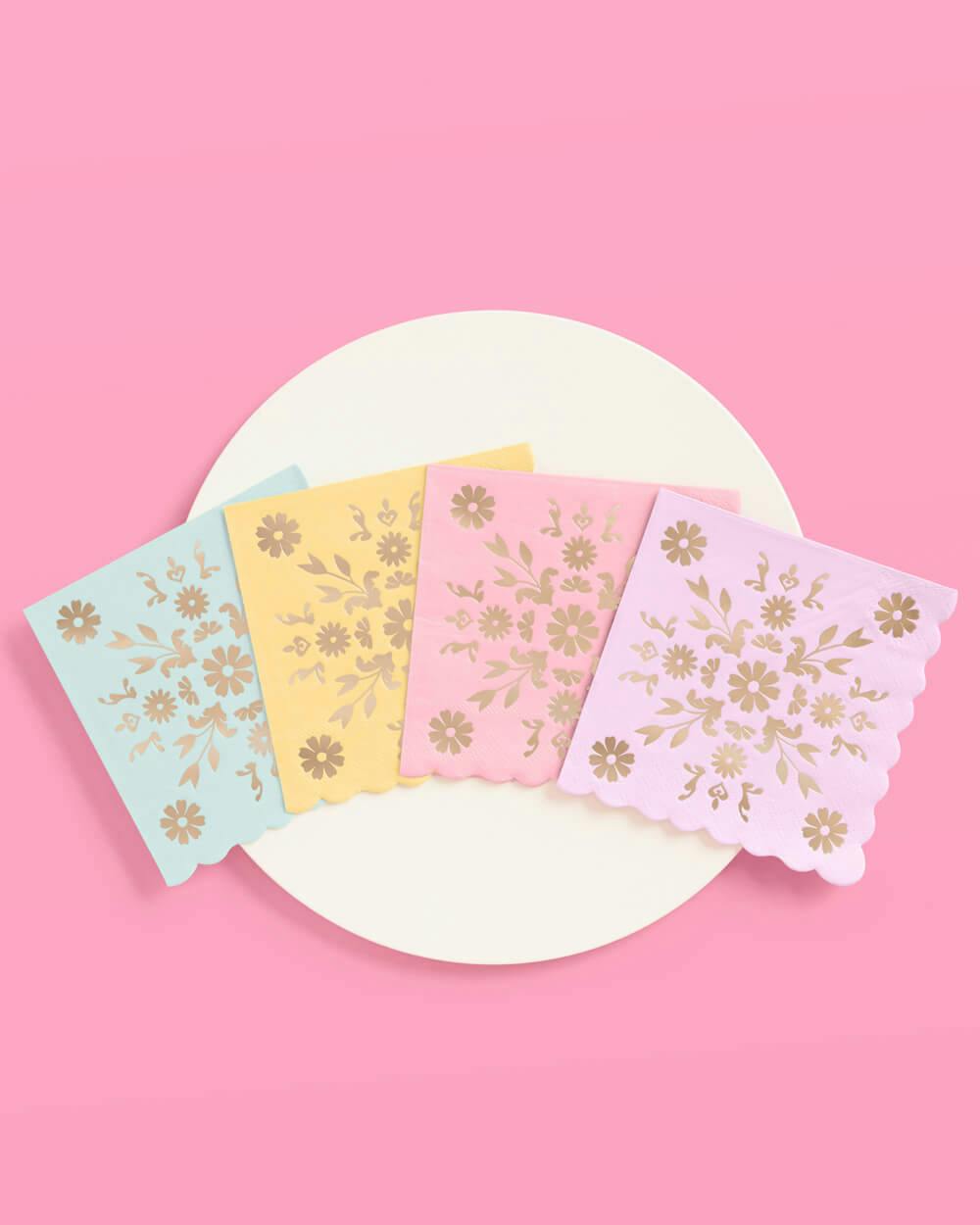 Tea Time Napkins - 24 foil napkins
