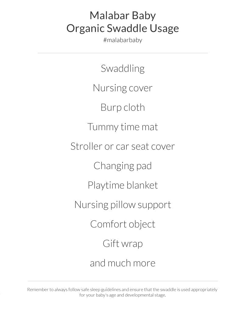Organic Cotton Muslin Swaddle