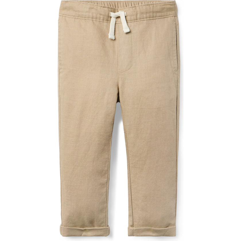 Linen-Cotton Cuffed Pant