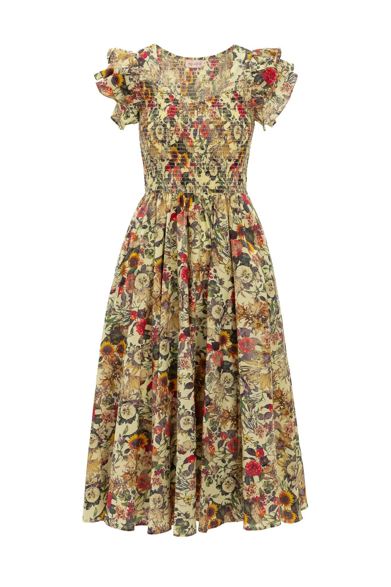 Hattie Dress in Rose Vine