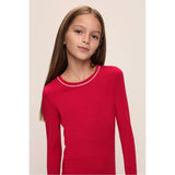 Kids TENCEL™ Modal Unisex Long PJ Set, Red