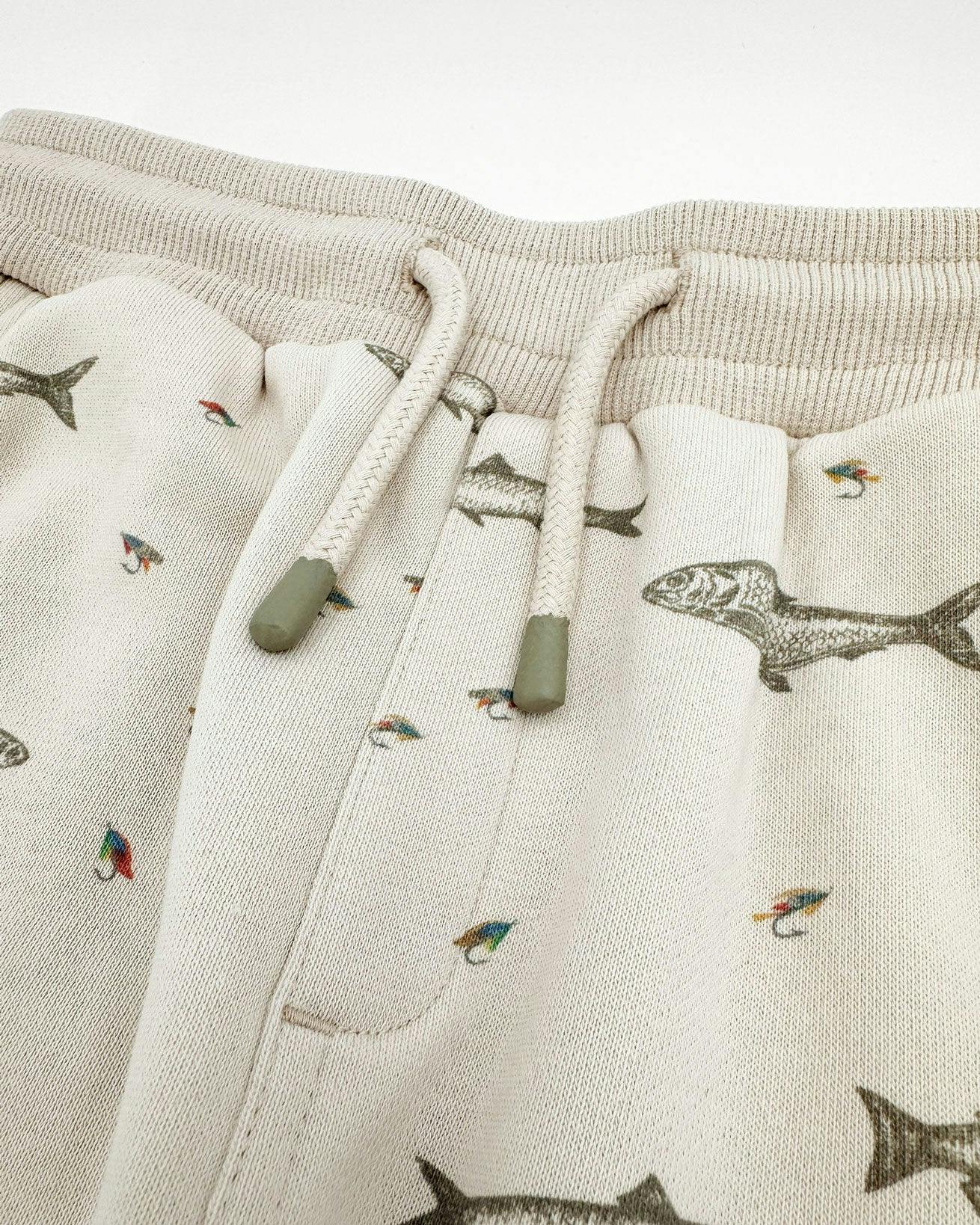 Bowie Fishing Jogger - Oatmeal French Terry
