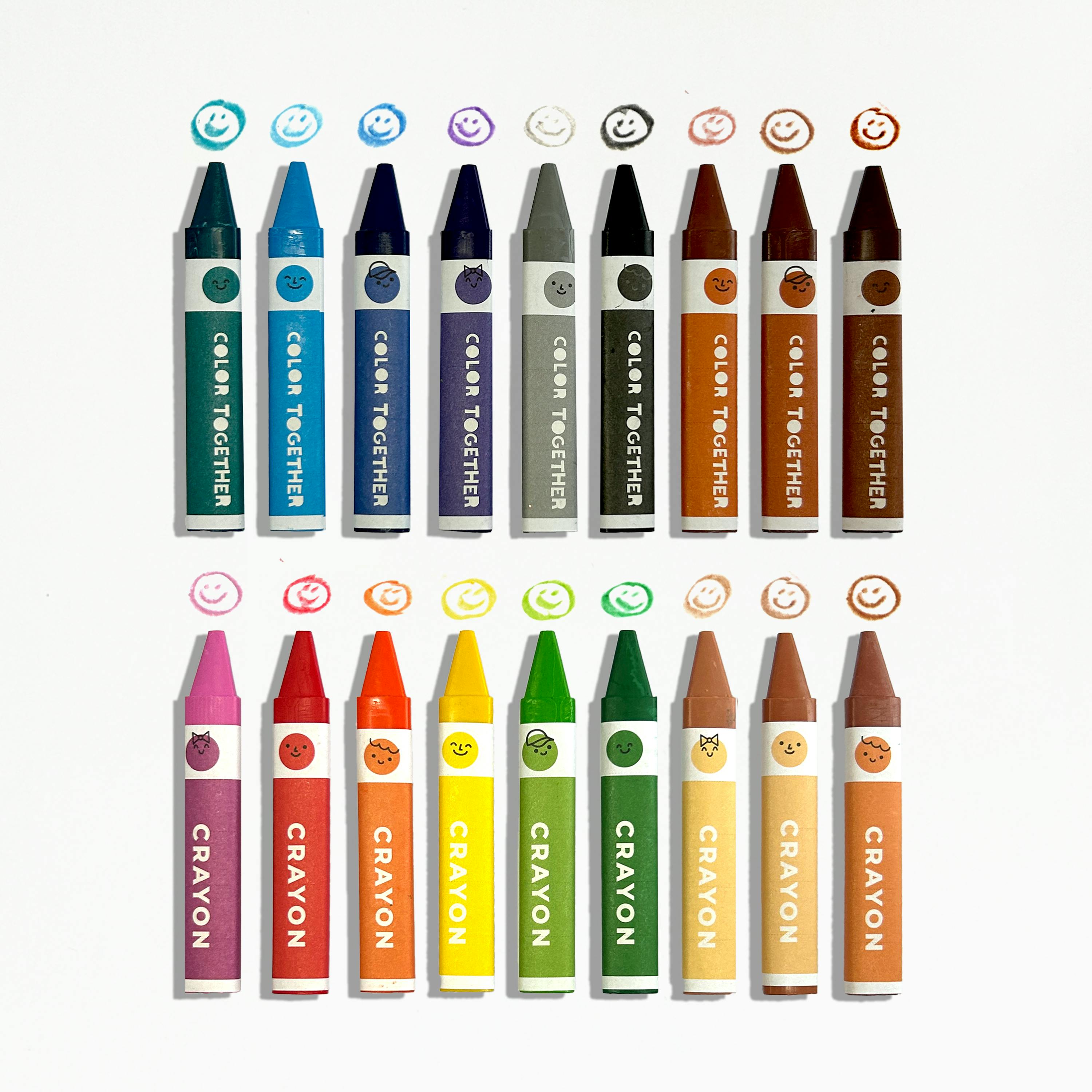 Color Together Triangular Crayons - Set of 18