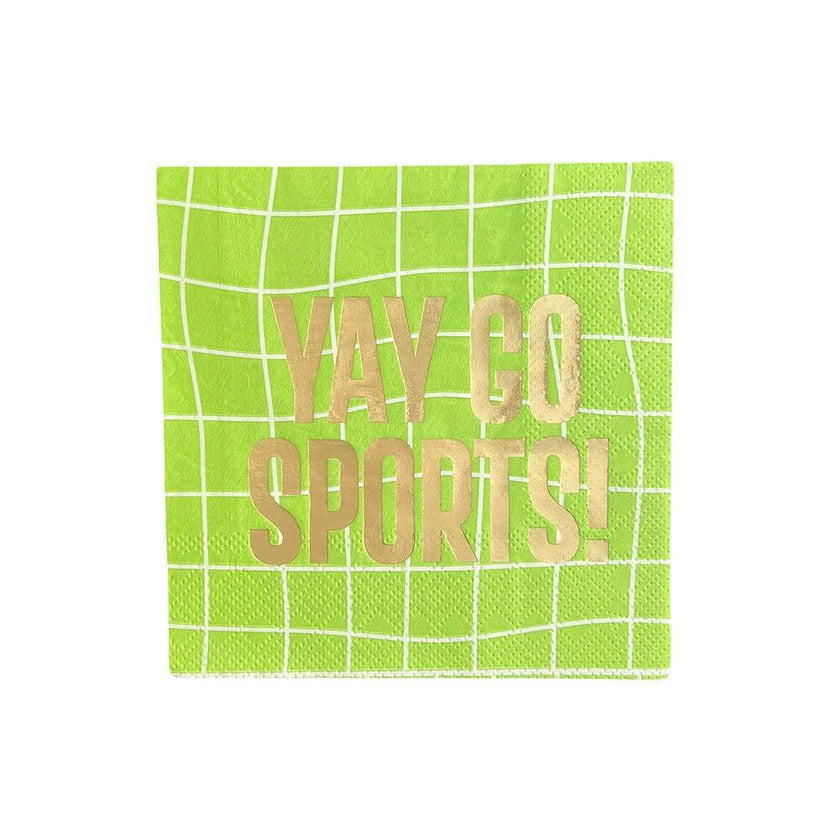 "Yay Go Sports" Witty Cocktail Napkins
