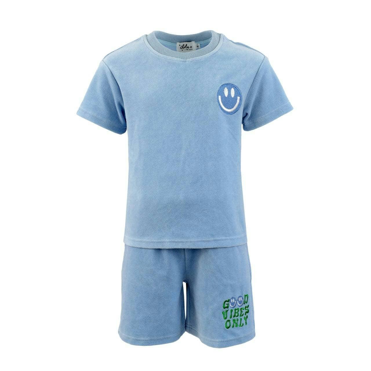 Good Vibes Only Velour Short Set