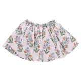 Girls Gianna Skirt - Pink Dewdrop Block Print
