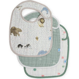 Cotton Muslin Classic Bib 3 Pack - Party Animals