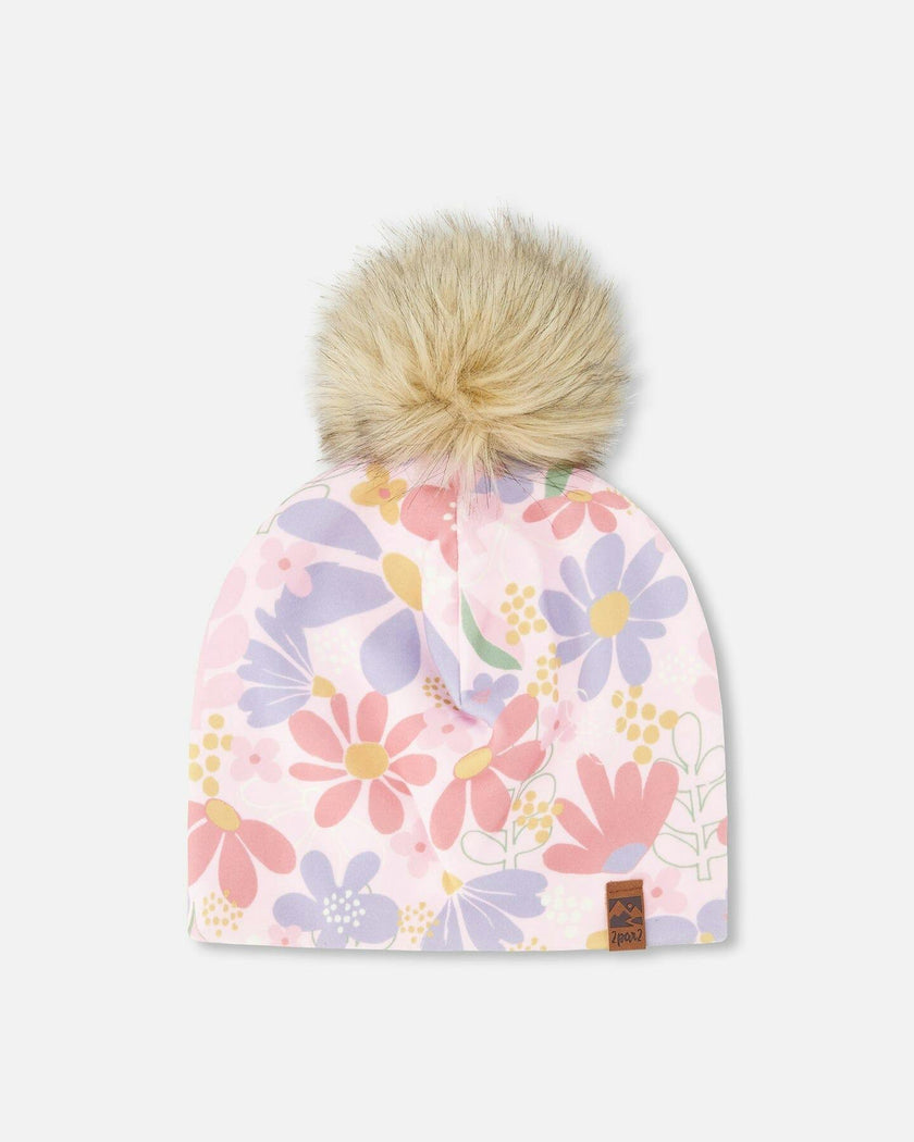 Stretch Jersey Hat With Pompom
