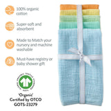 RILEY 5-Pack Crinkle Muslin Burp Cloths