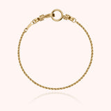 Women's Rope Chain Bracelet, Yellow Gold-Filled