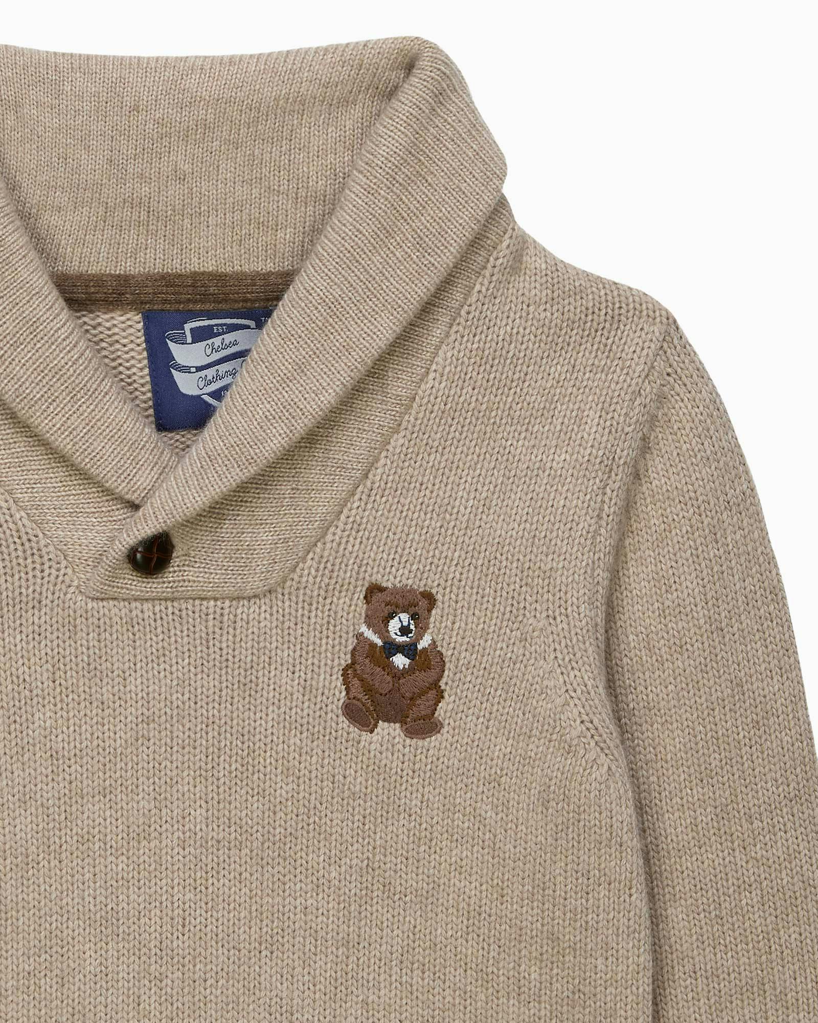 Timothy Teddy Shawl Collar Sweater