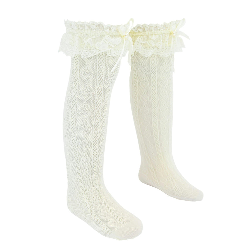 Heart Lace Ribbon Socks