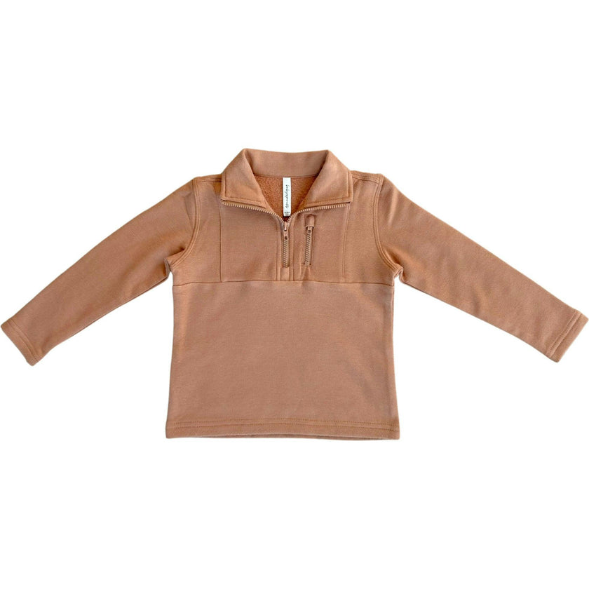 Boy's 3/4 Fleece Zip Sweatshirt