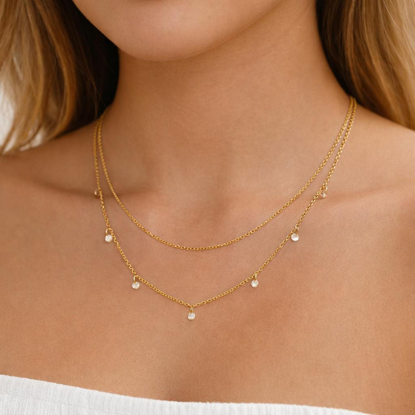 Glimmer Double Strand Necklace