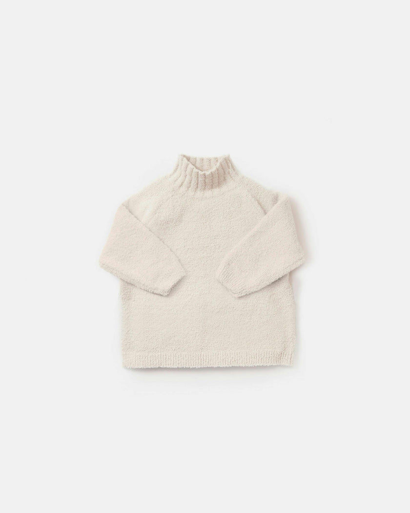 Boxy Mock Neck Sweater • Fuzzy