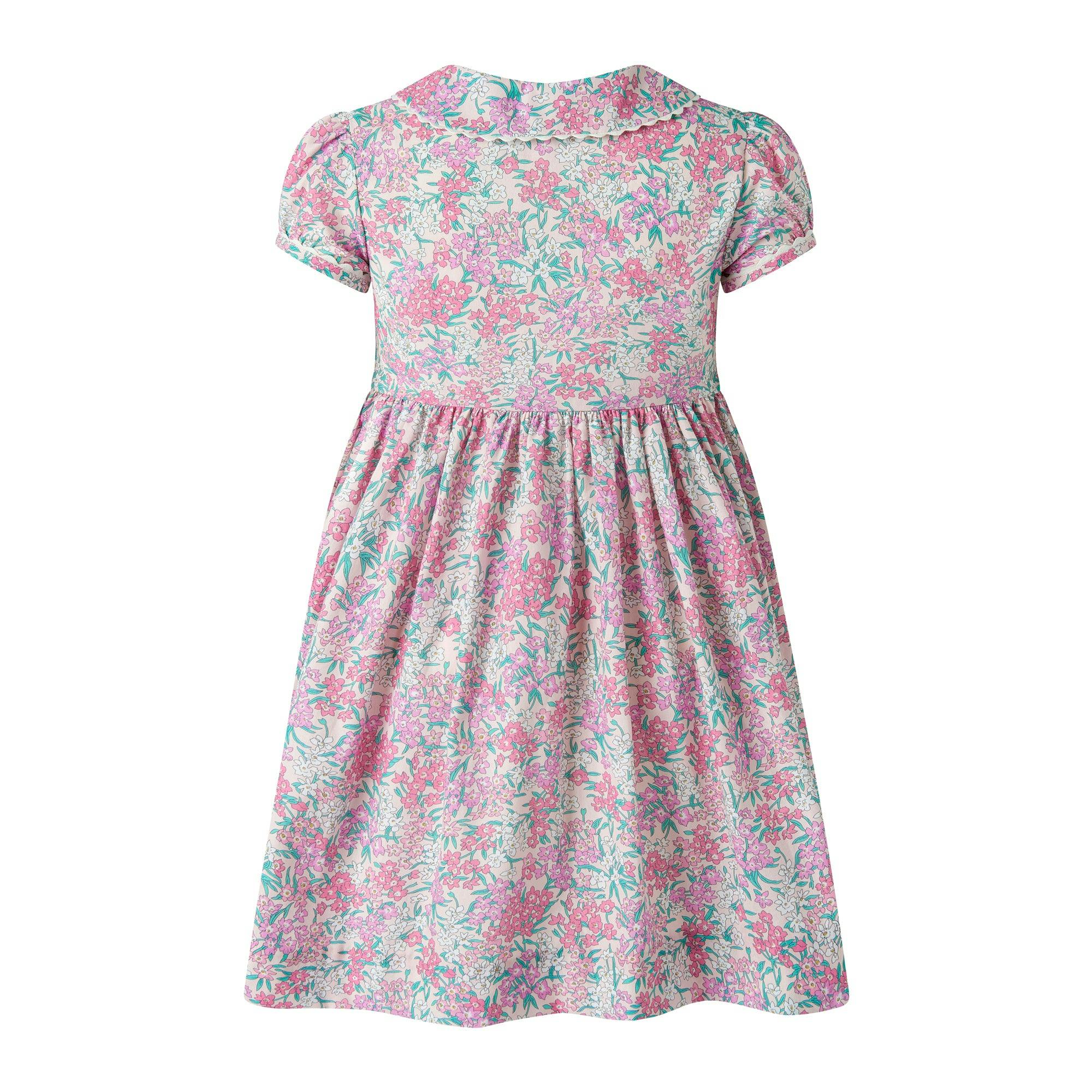 Pink Floral Button-Front Dress