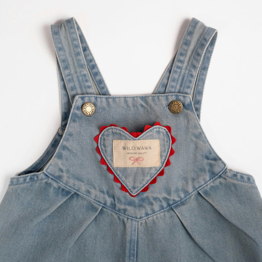 Overall Romper in Denim Darling