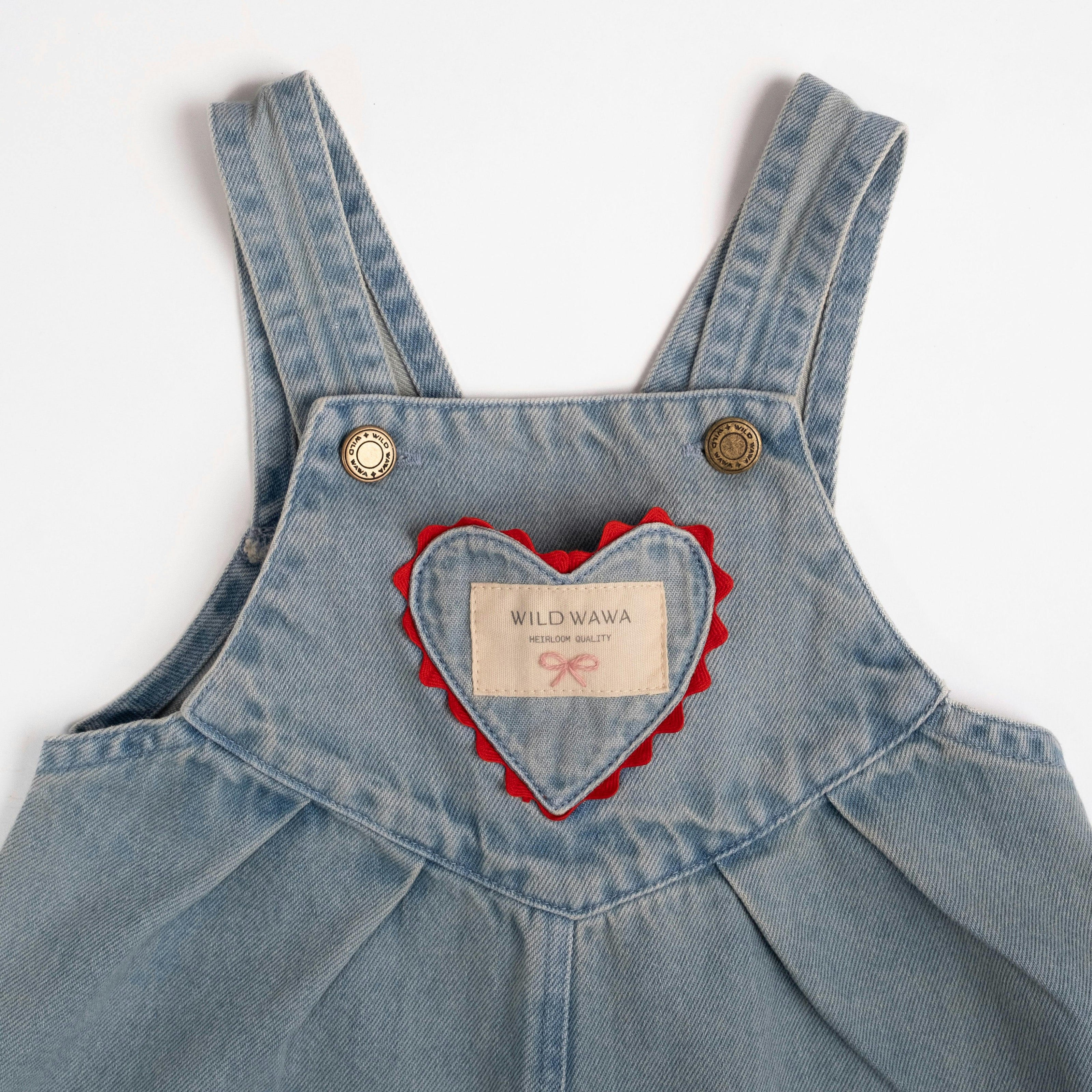 Overall Romper in Denim Darling