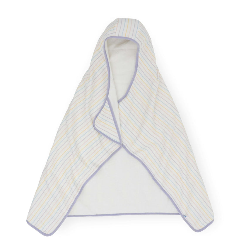 Toddler Hooded Towel - Unicorn Stripe