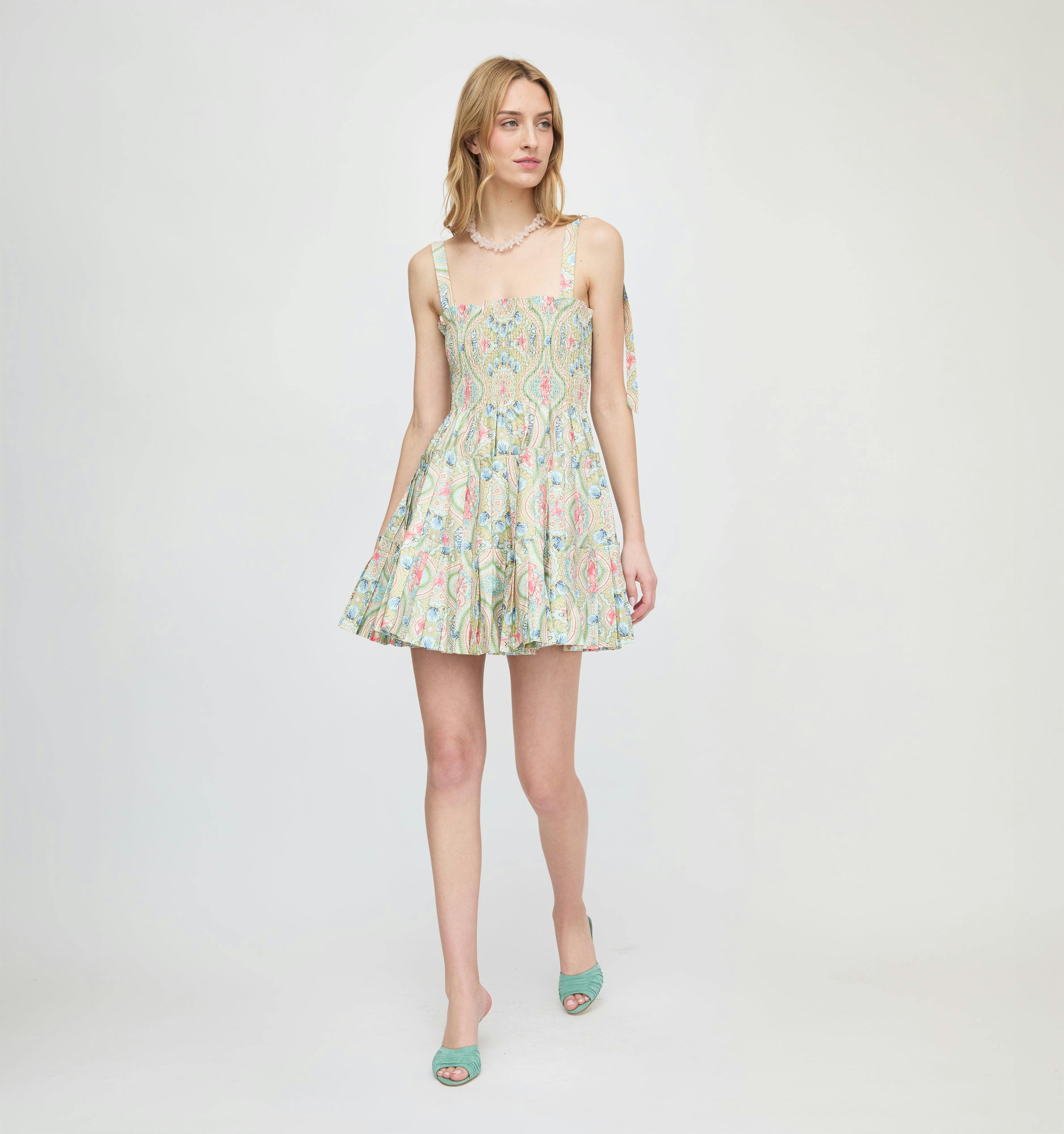 The Ribbon Charlotte Nap Dress - Sea Scroll