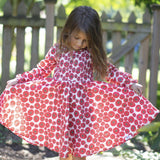 Ruched Dress in Tomato