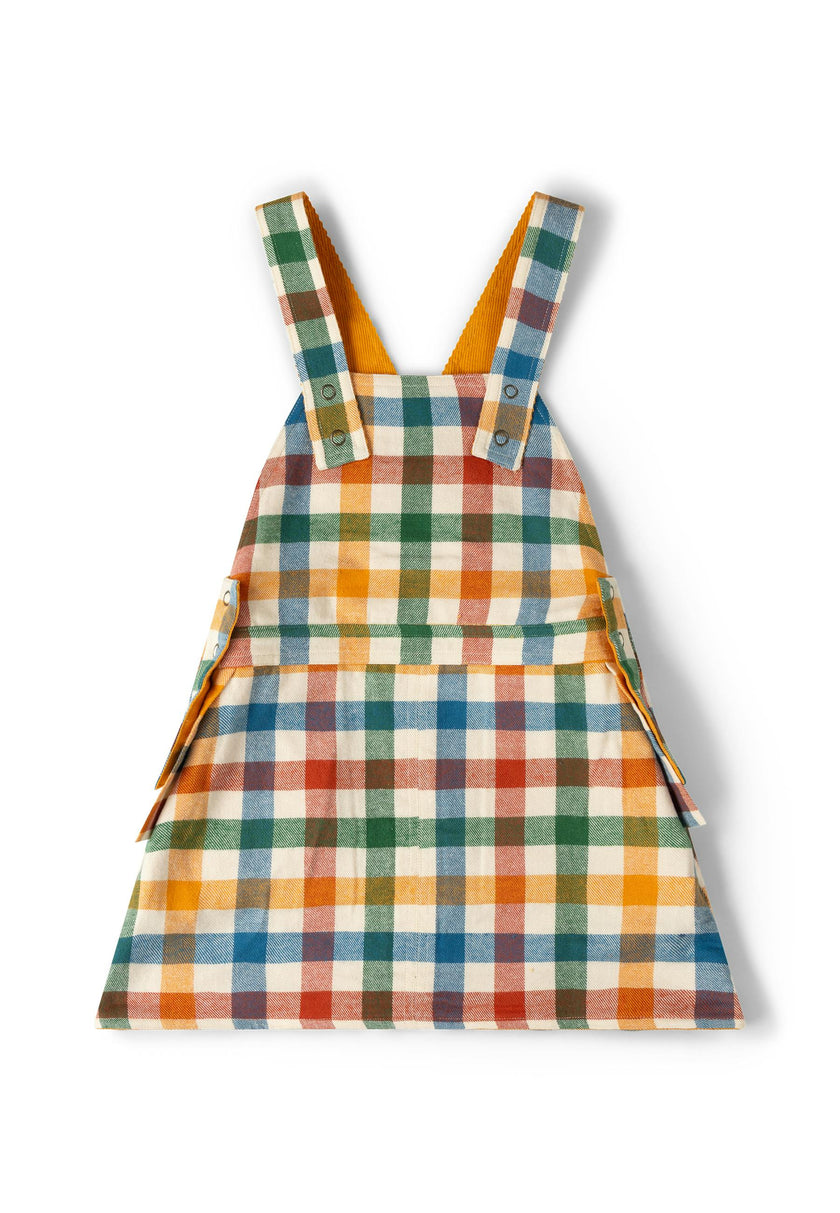 Sunflower Reversible Pinafore Dress, Gold