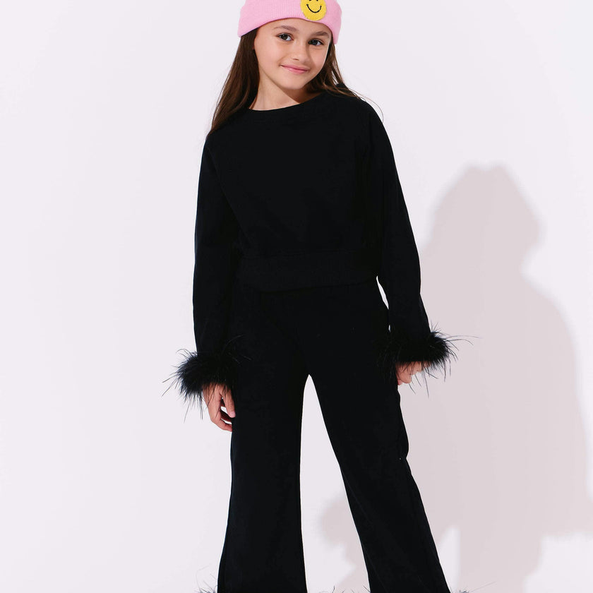 Black Feather Athletic Set
