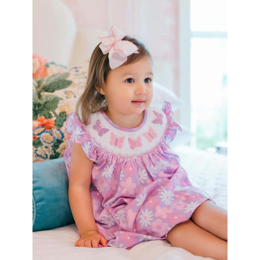 Lucy Butterfly Smocked Dress. (FINAL SALE)