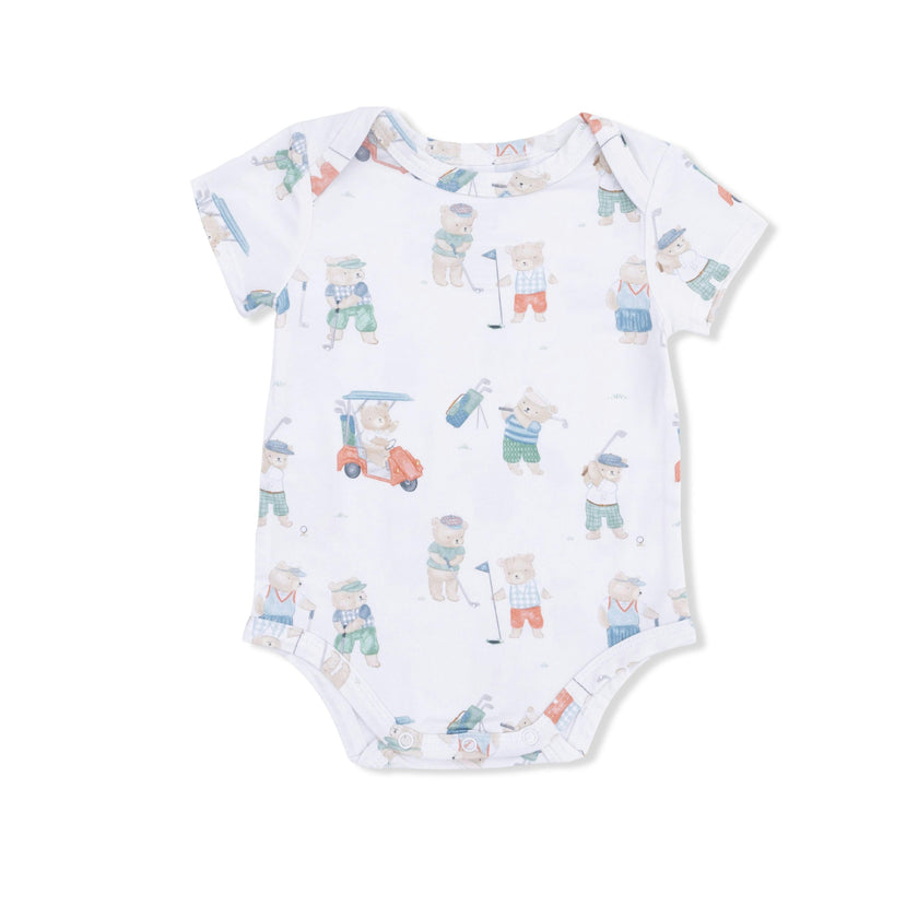 Golfing Teddy Bears - Short Sleeve Bodysuit