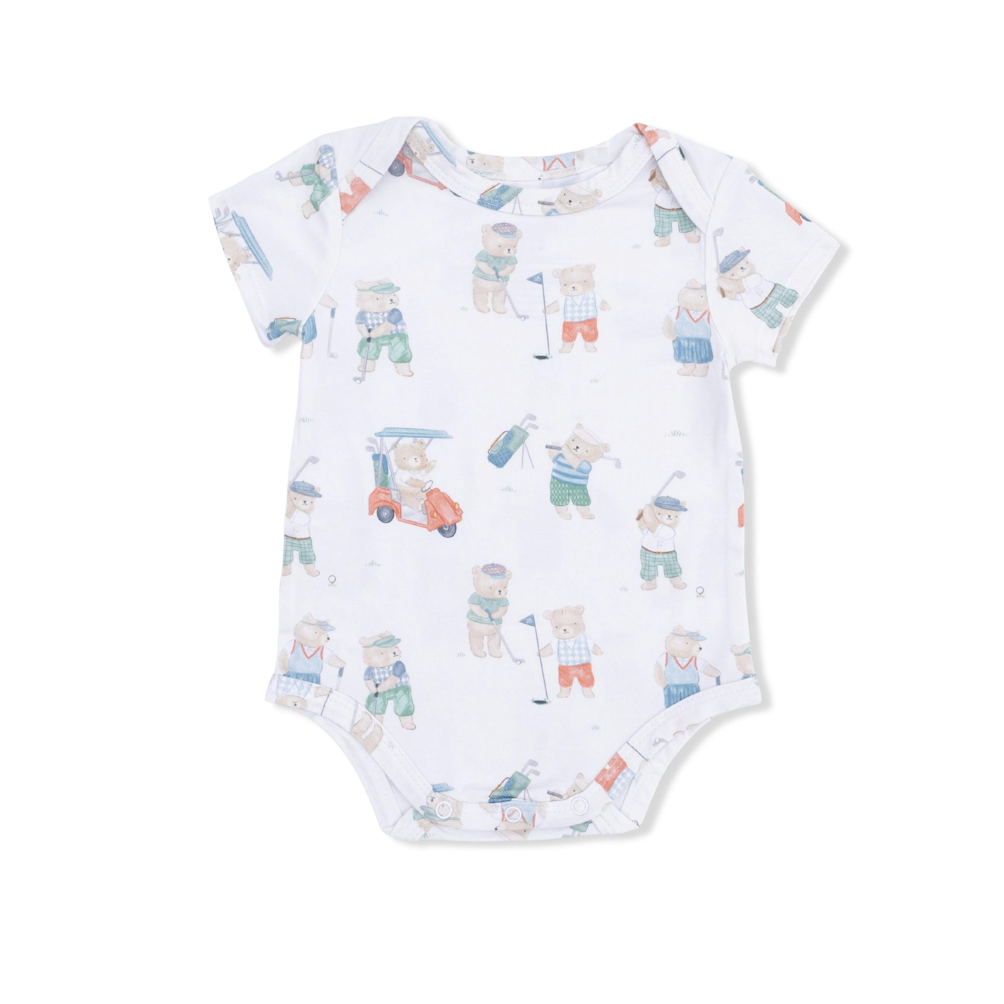 Golfing Teddy Bears - Short Sleeve Bodysuit