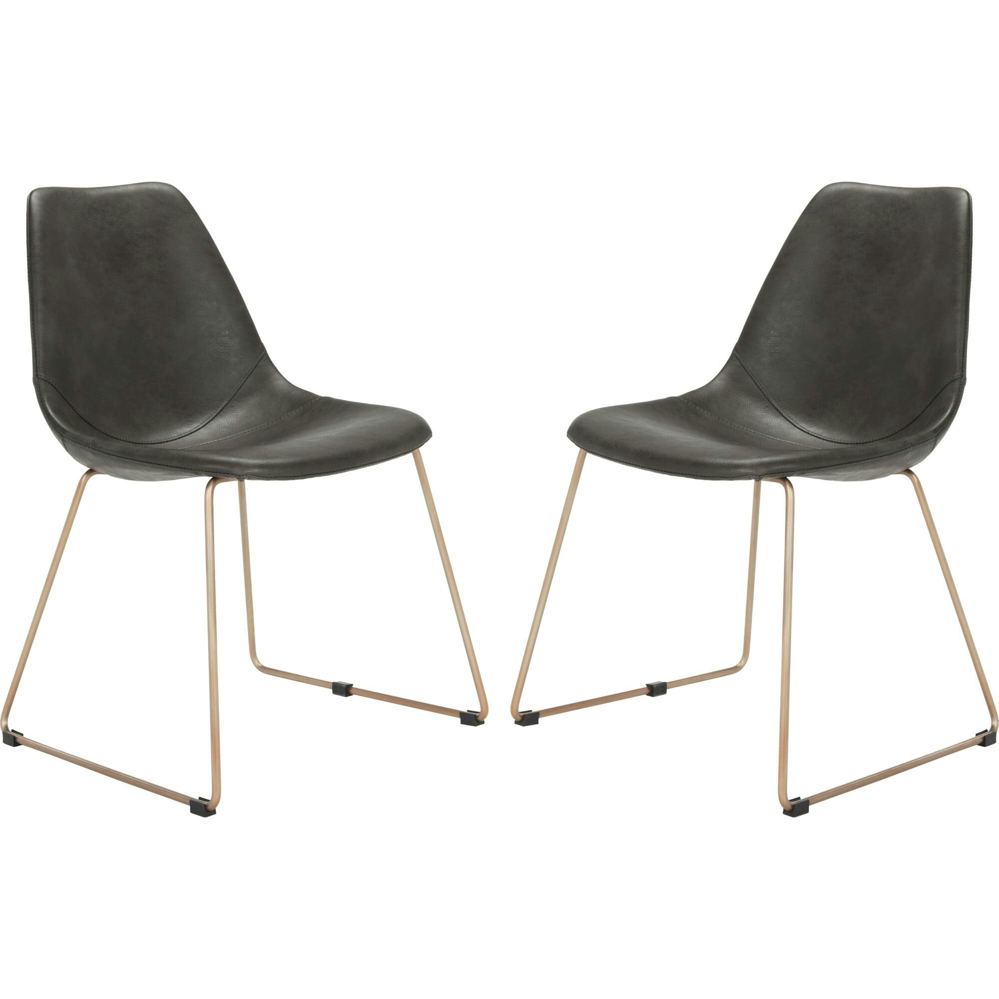 Set of 2 Dorian Midcentury Modern Leather Chair