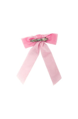 Velvet Long-Tailed Bow Barrette