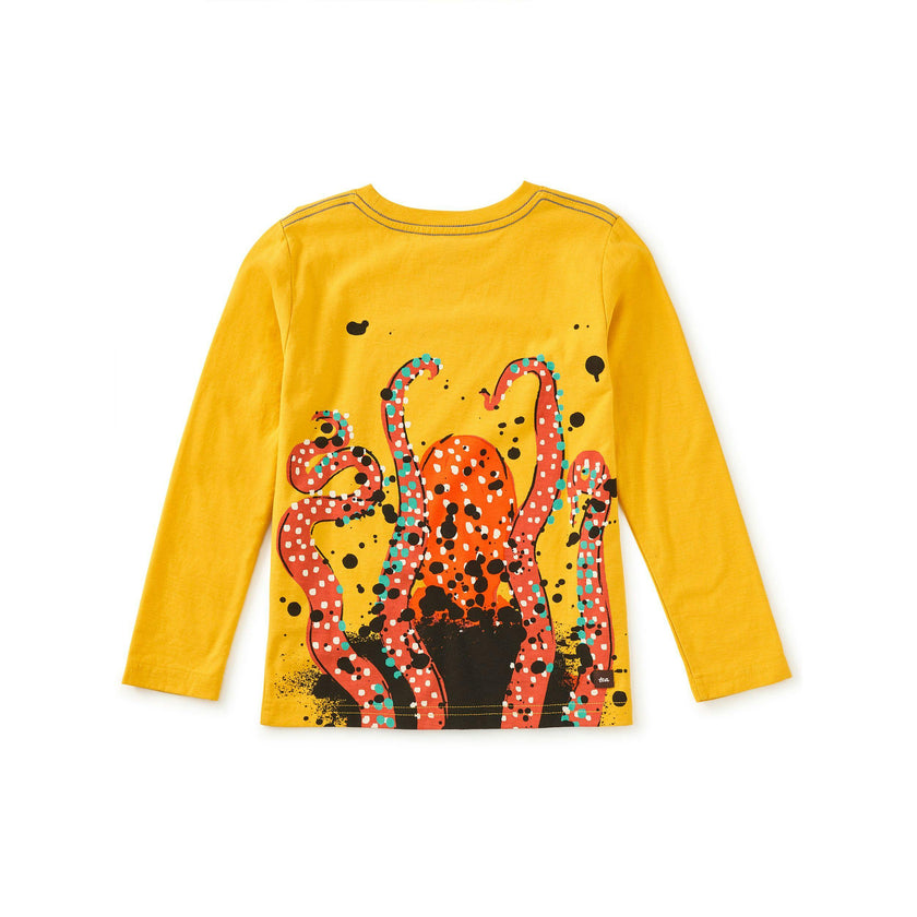 Octopus Ink Double-Sided Tee, Gold