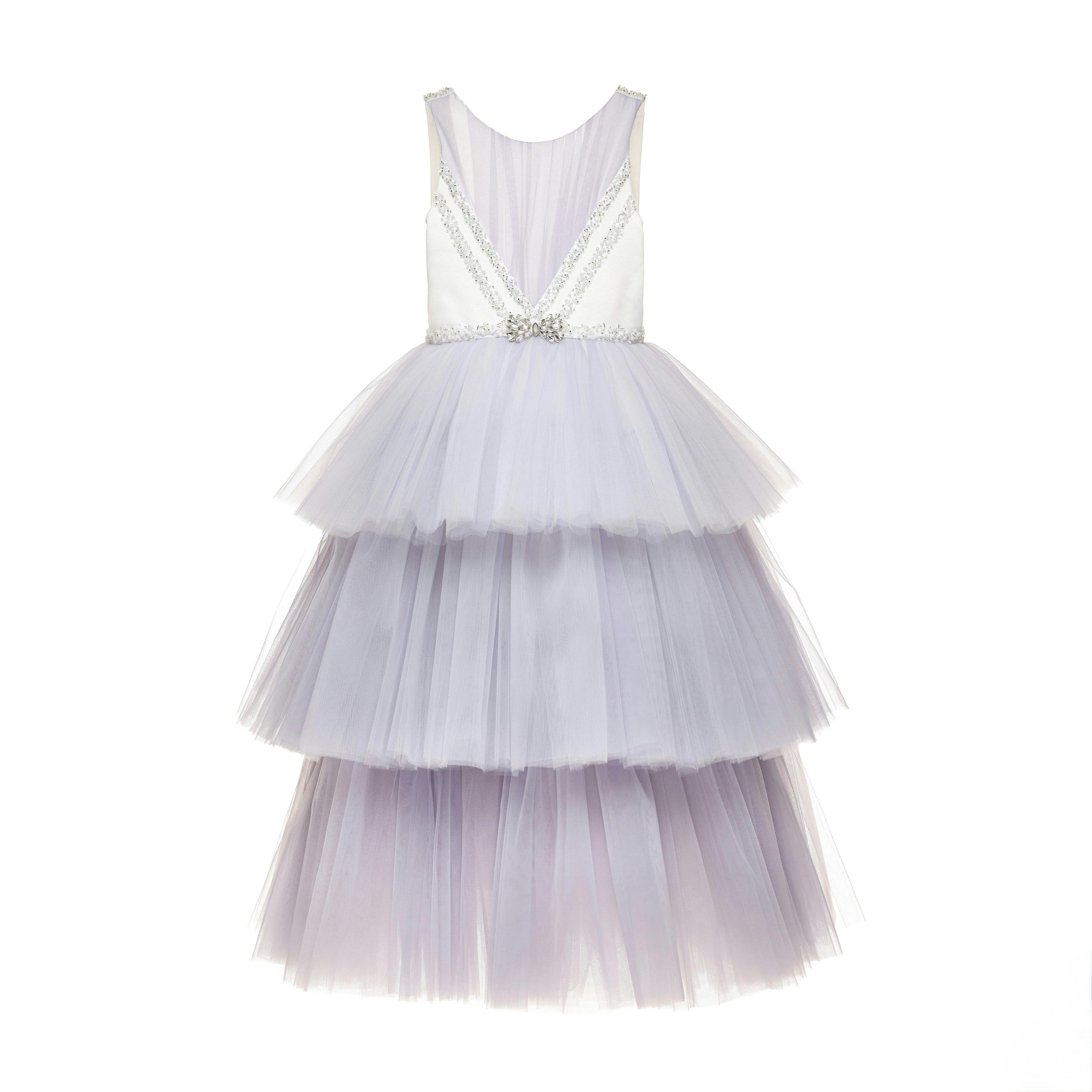 Lavender Matilda Embellished Tulle Occasion Gown