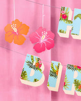 Tropical Birthday Banner - matte colorful banner