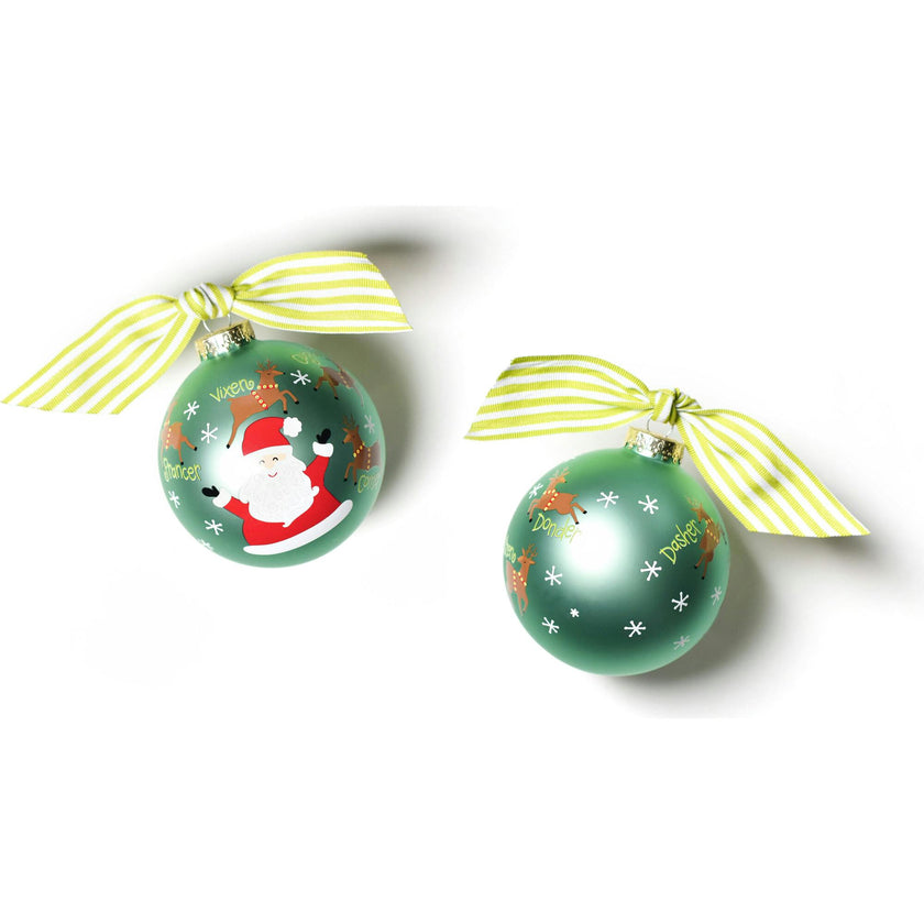 Christmas Calling Glass Ornament