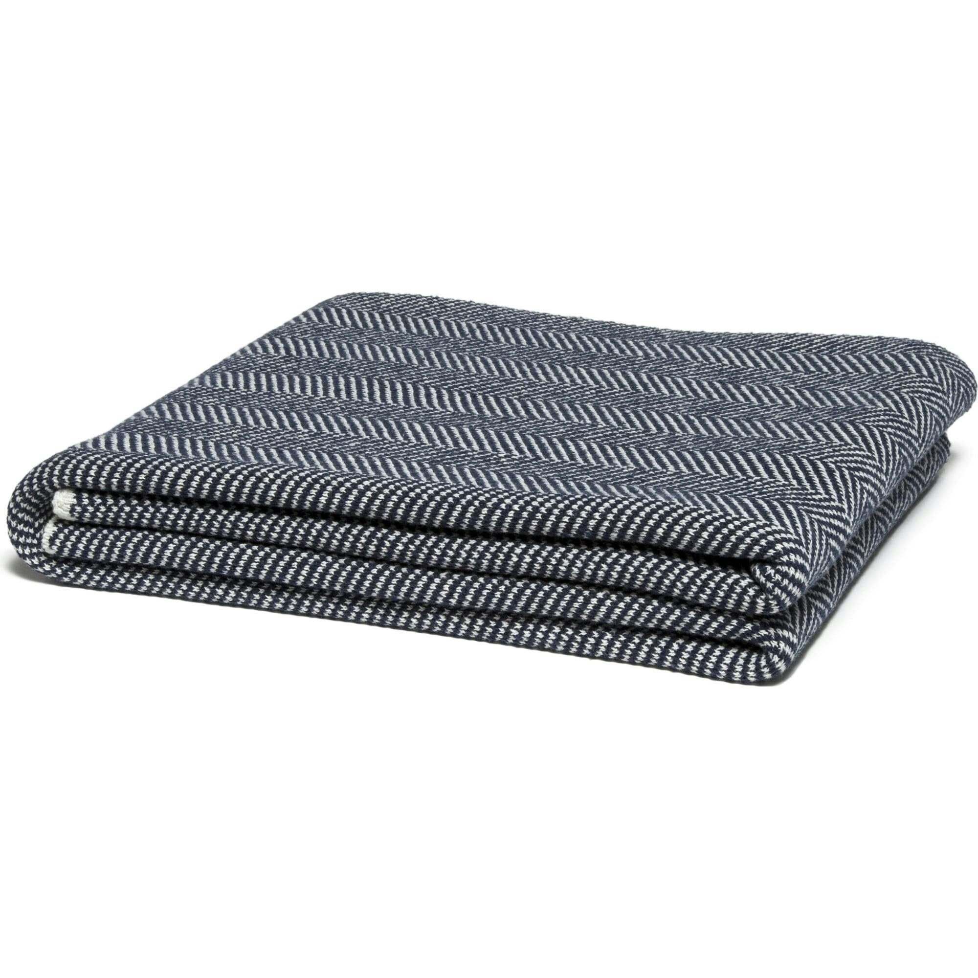 Cotton Sustainable Knit Throw Blanket - Herringbone
