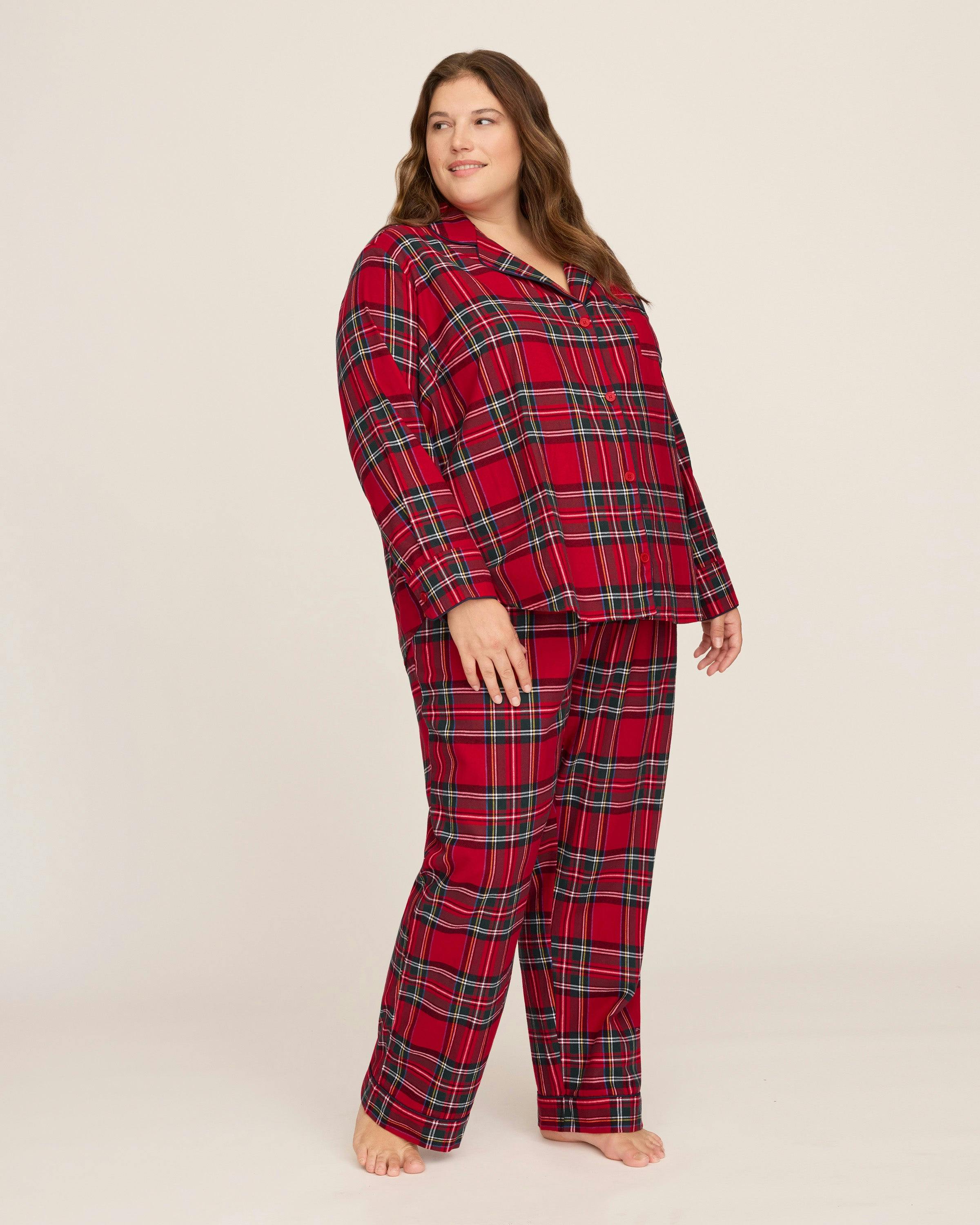 Women's Brushed Twill Pajama Set in Imperial Tartan