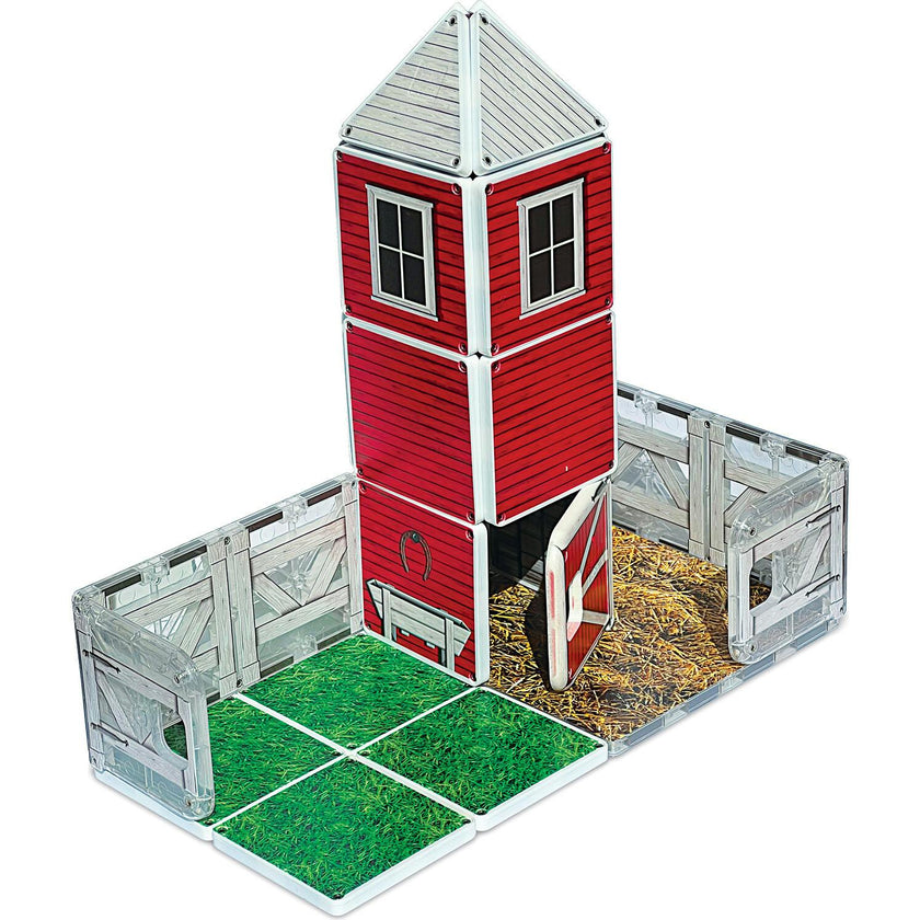 Farmyard Barn Magna-Tiles Structures