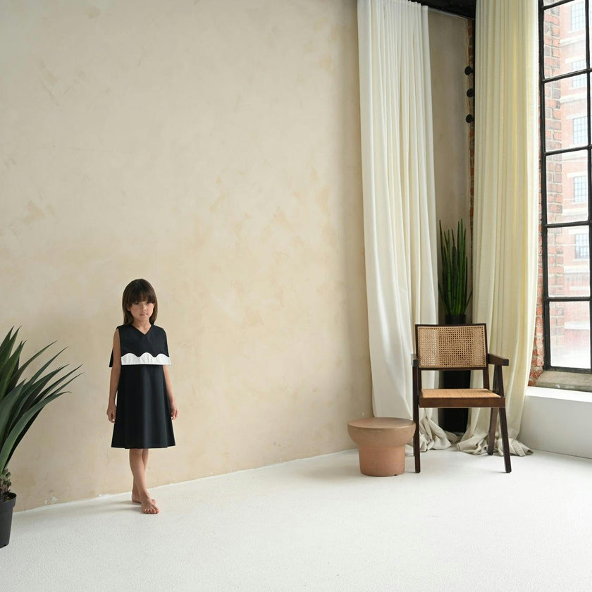 Lucy dress (black/off-white)