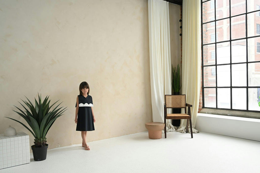 Lucy dress (black/off-white)