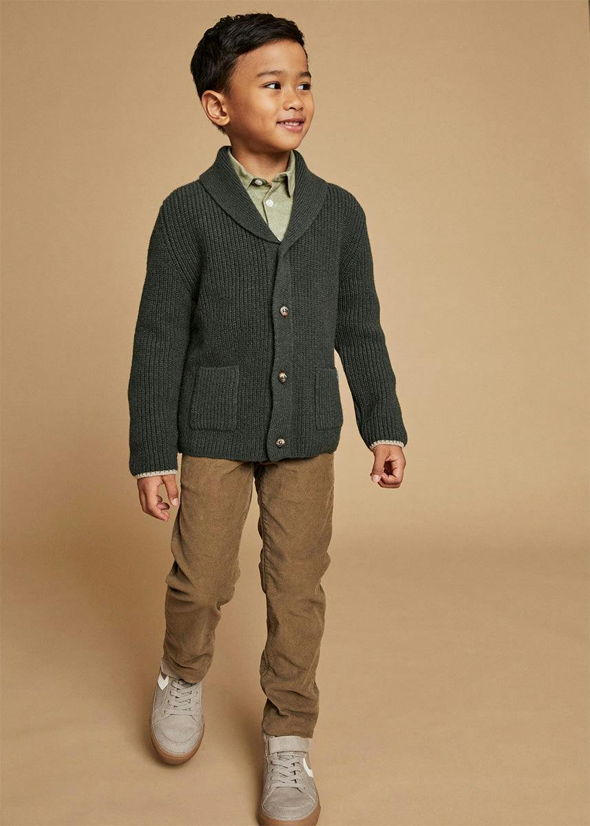 The Green Merino Cashmere Cardigan