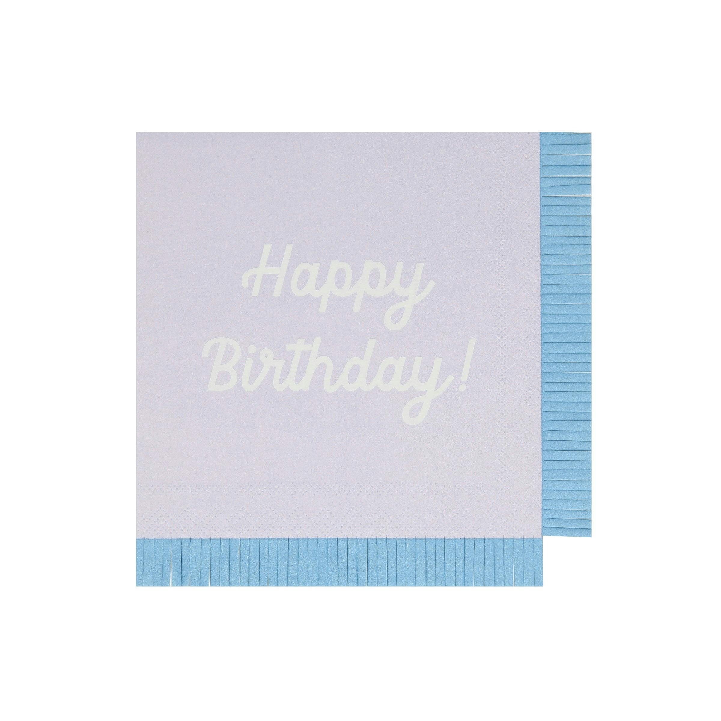 Mixed Happy Birthday Large Napkins